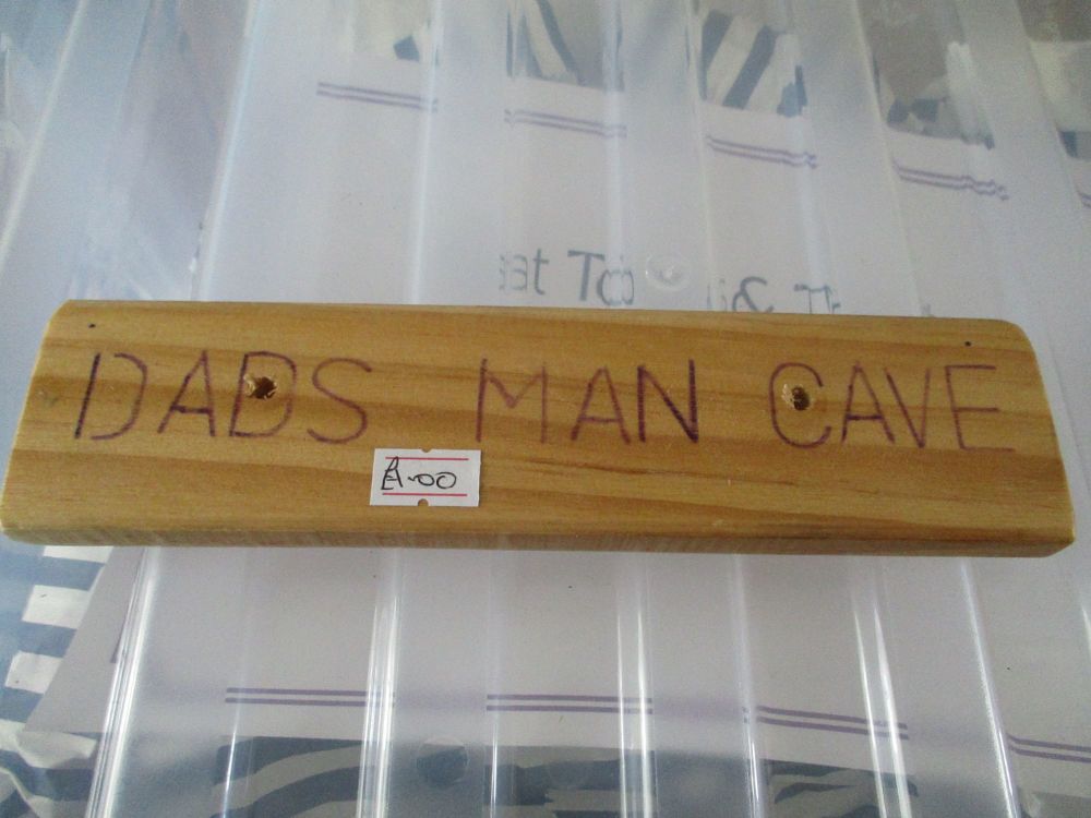 Dads Man Cave - Wooden Sign - Des In The Shed