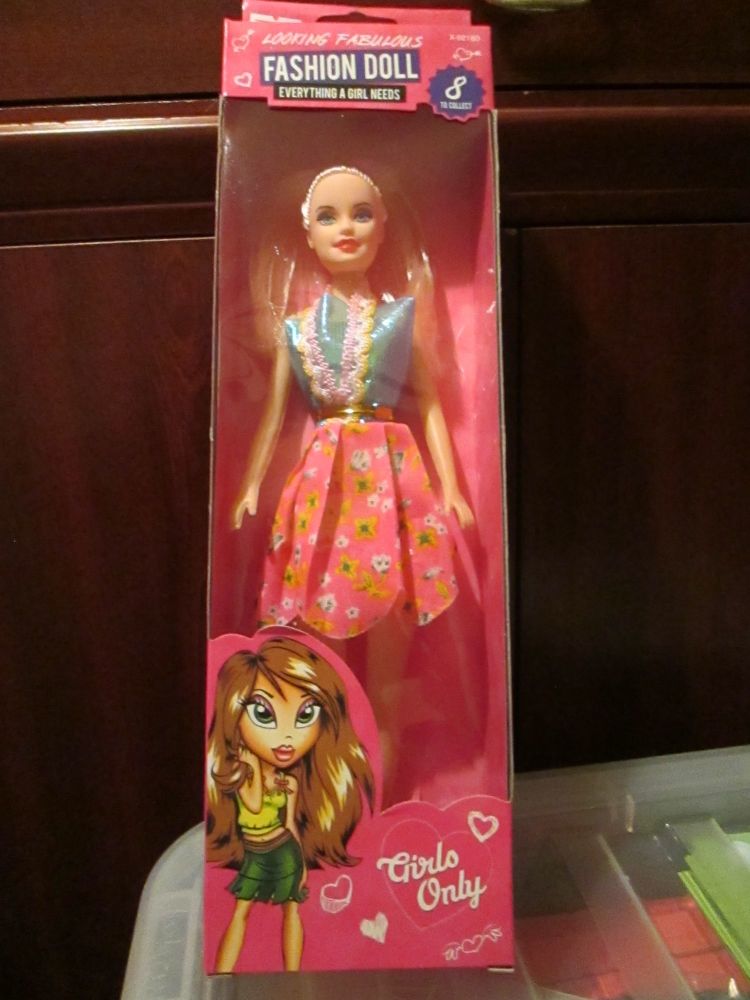 Blue Top Pink Floral Skirt - Fashion Doll