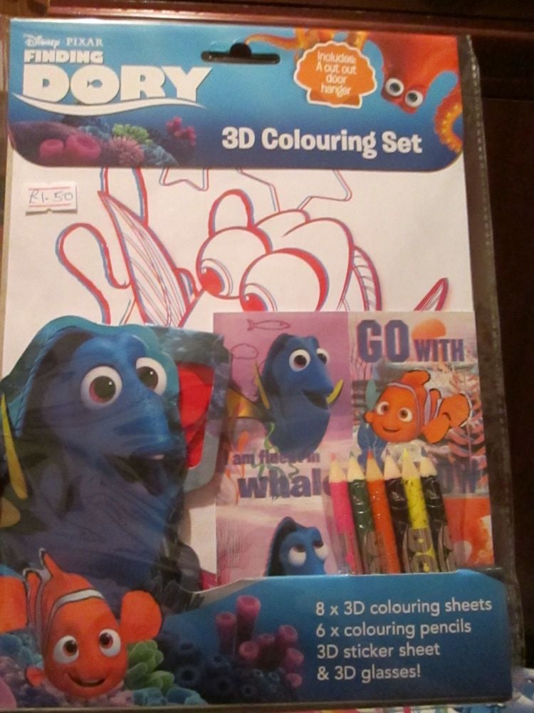 Disney Pixar Finding Dory - Licensed 3D Colouring Set