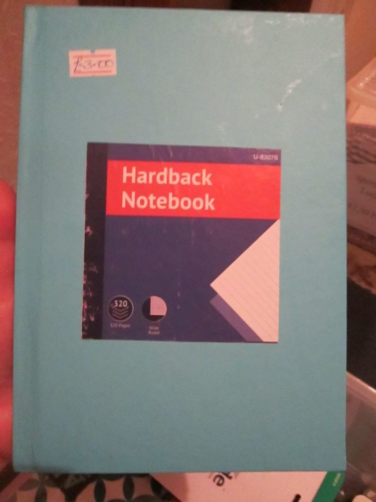 Blue 320pg Hardback A5 Lined Notebook