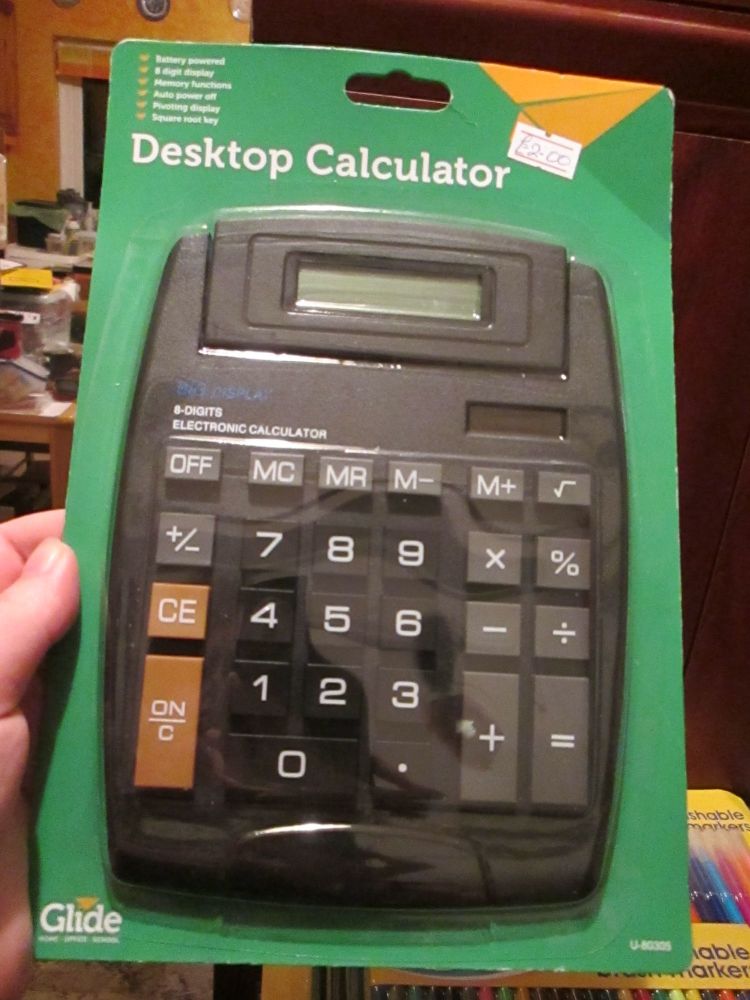 Black Desktop Calculator (Large) - Glide