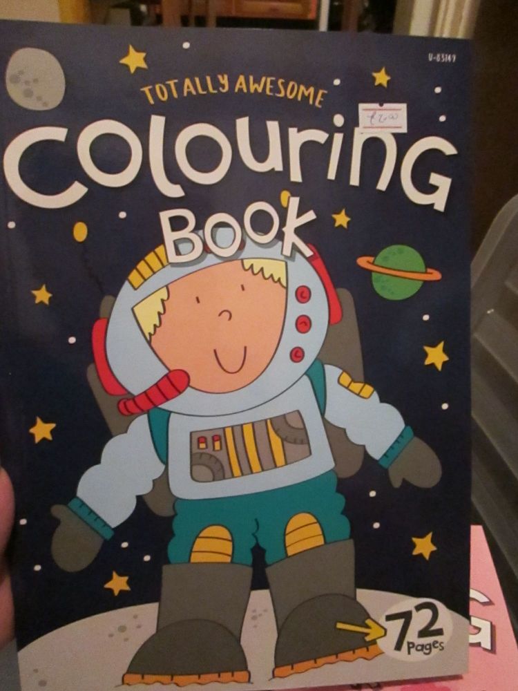 A4 Dark Blue 72pg Totally Awesome Colouring Book