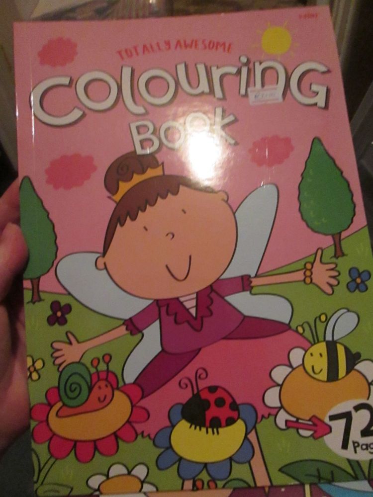 A4 Pink 72pg Totally Awesome Colouring Book