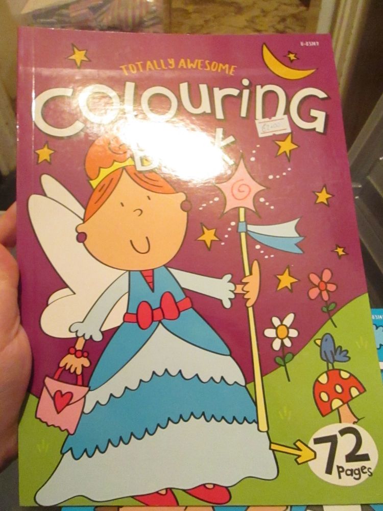 A4 Purple 72pg Totally Awesome Colouring Book