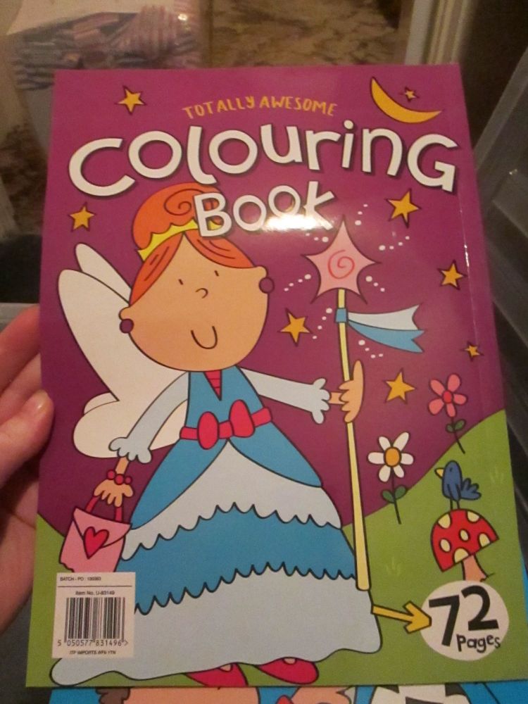 A4 Purple 72pg Totally Awesome Colouring Book