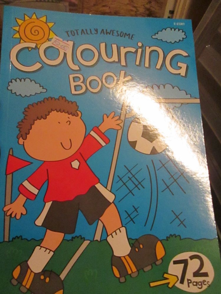 A4 Light Blue 72pg Totally Awesome Colouring Book