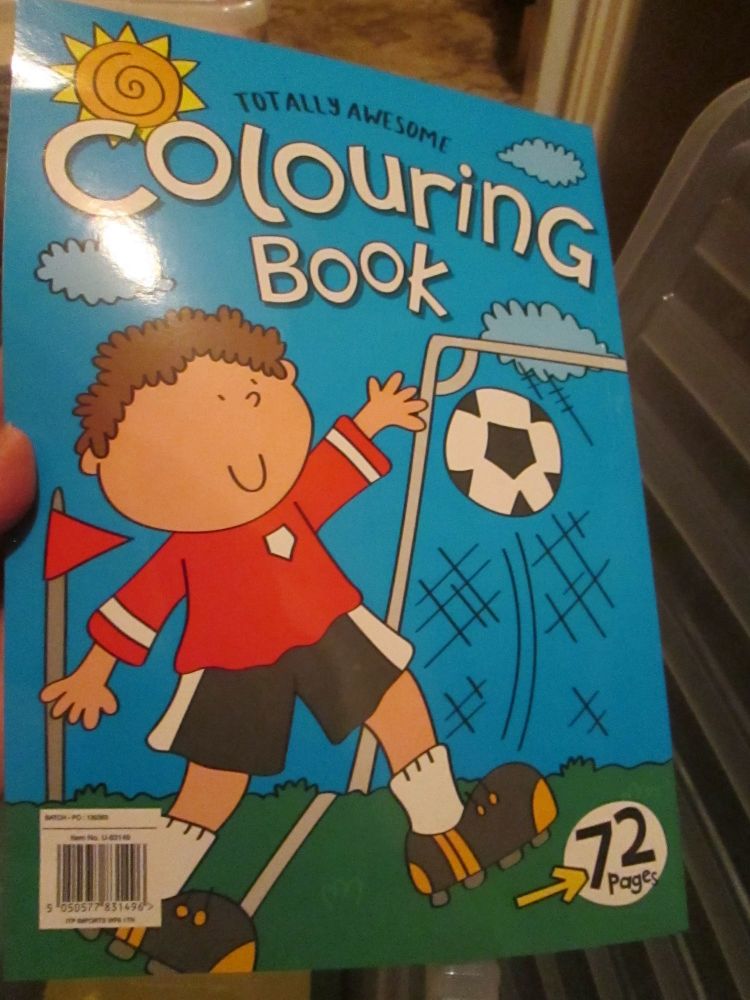 A4 Light Blue 72pg Totally Awesome Colouring Book
