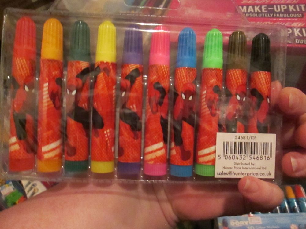 Marvel Ultimate Spiderman - Licensed 10 Chunky Markers