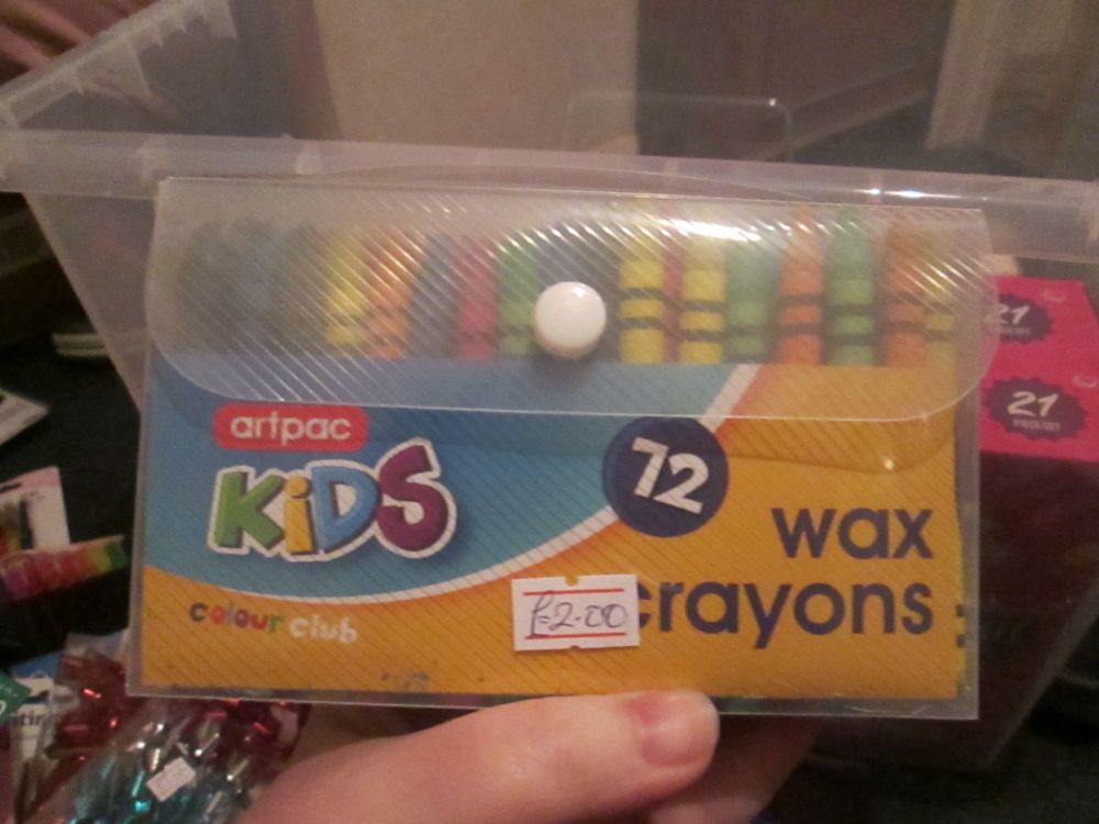 Artpac 72pc Wax Crayons