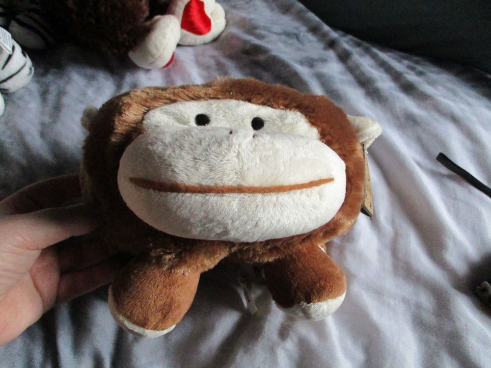 (*)Brown Monkey Ball Cushion - Soft Sensations - Soft Toy