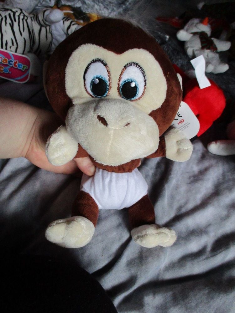 Brown Chimp Monkey with White Nappy - Character Co - Soft Toy