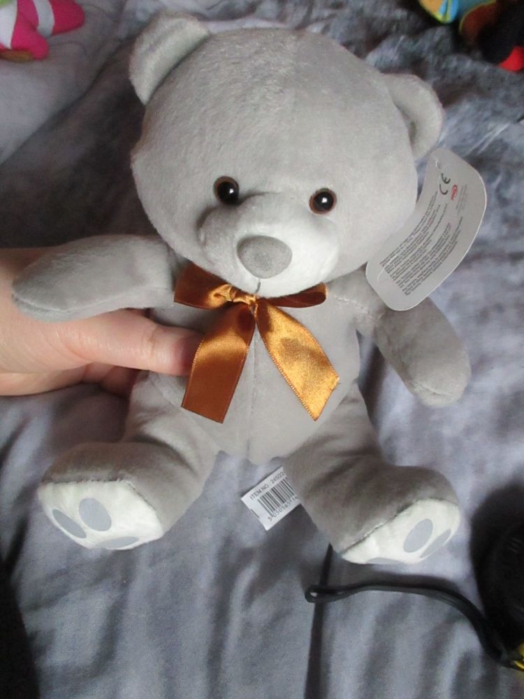 Grey Bear with Ribbon - Character Co - Soft Toy
