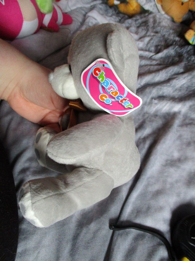 (*)Grey Bear with Ribbon - Character Co - Soft Toy
