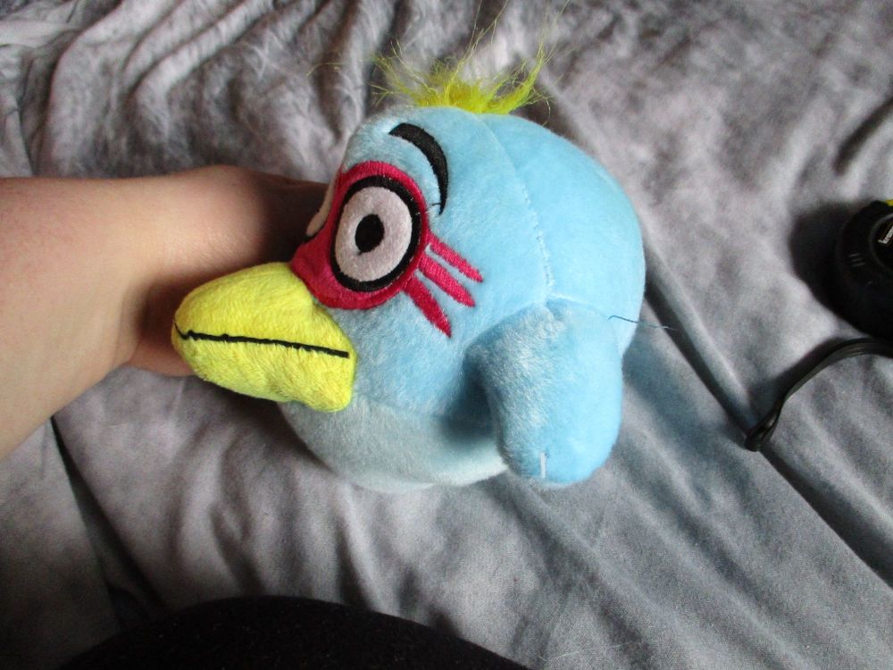 (*)Small Blue Bird Brain - Bird Brainz - Soft Toy
