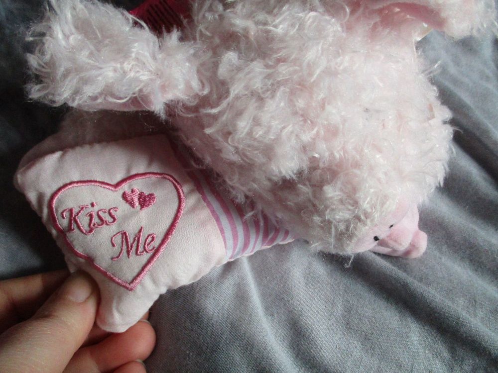(*)Pink Kiss Me Pillow Pig - Cotton Candy - Soft Toy