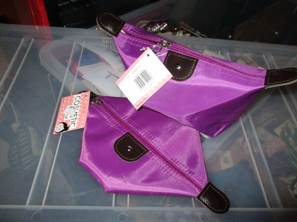 Purple Folded Cosmetics Travel Bag - Look At Me