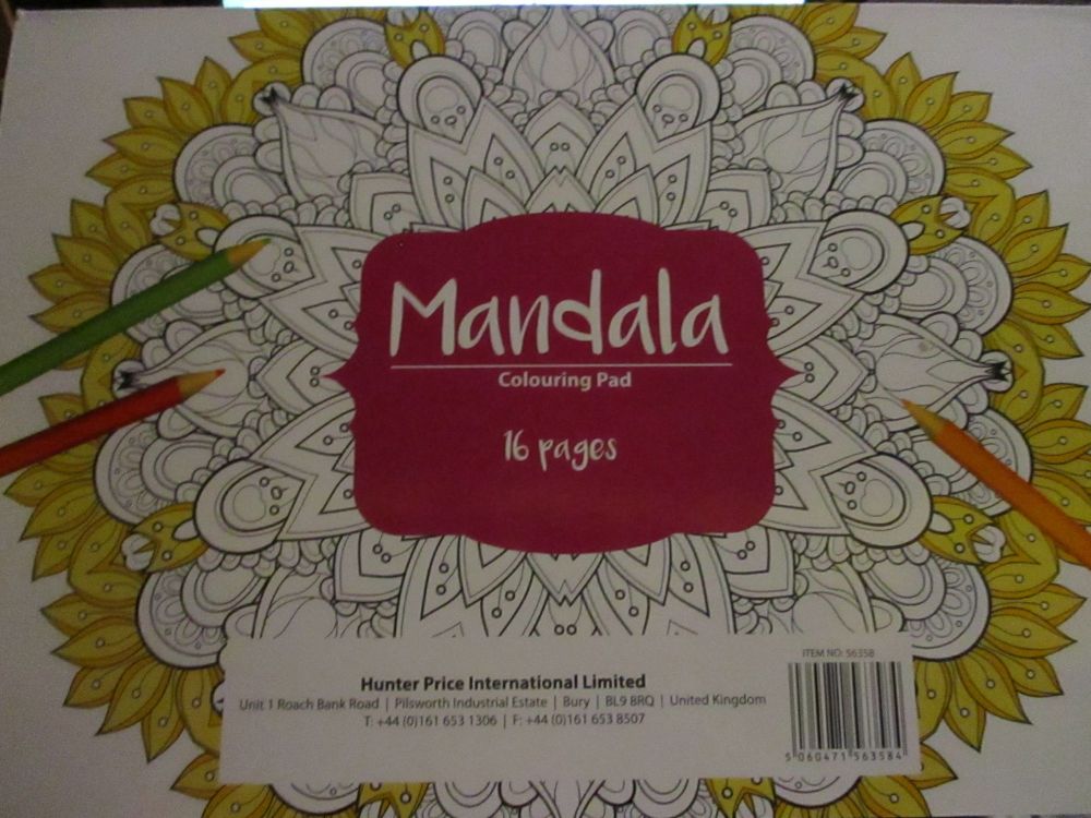 Pink Cover Design - 16pg Mandala - A3 Colouring Pad