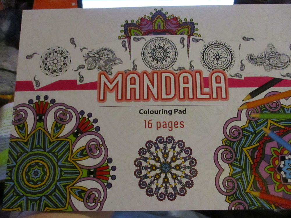 White Cover Design - 16pg Mandala - A3 Colouring Pad