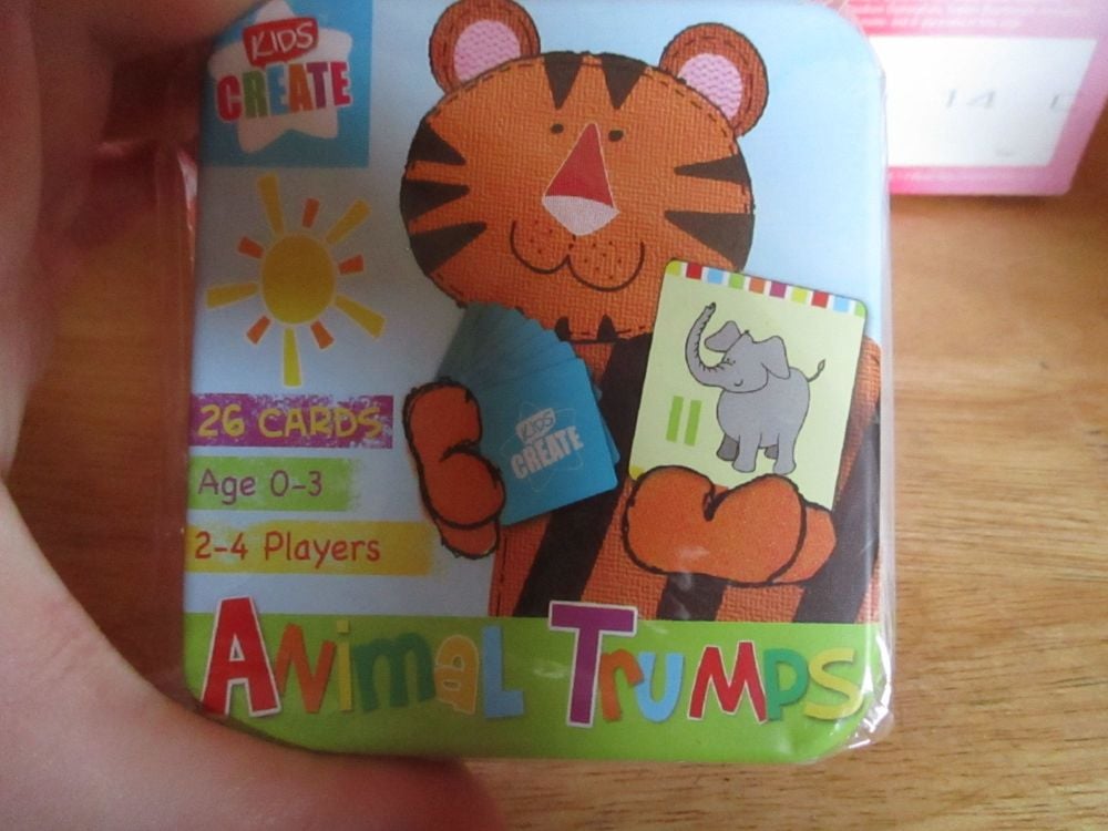 Kids Create - 26pc Animal Trumps Cards Game In Tin