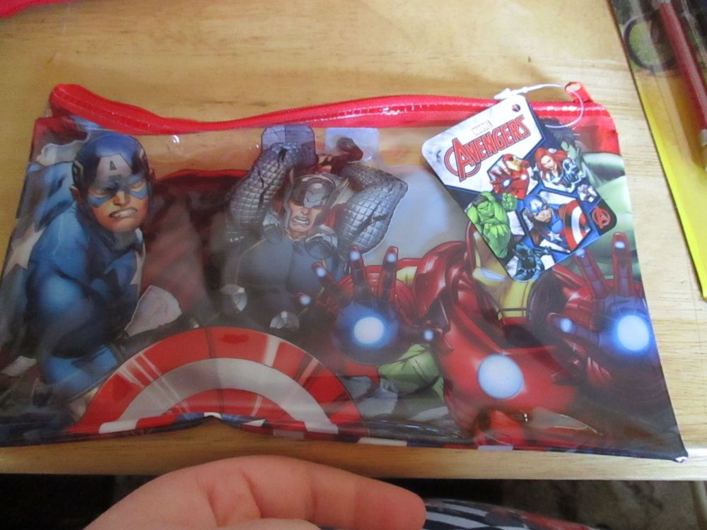 Marvel Avengers - Licensed PVC Flatline Pencil Case with Clear Panel