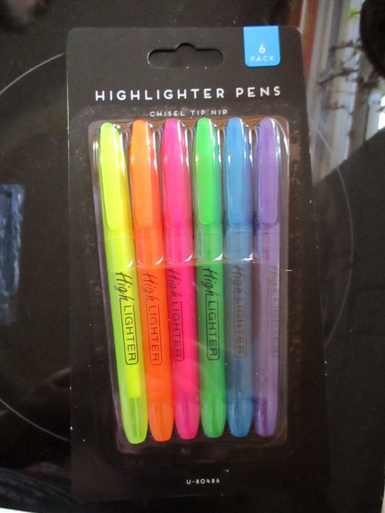 6pc Highlighter Pen Set