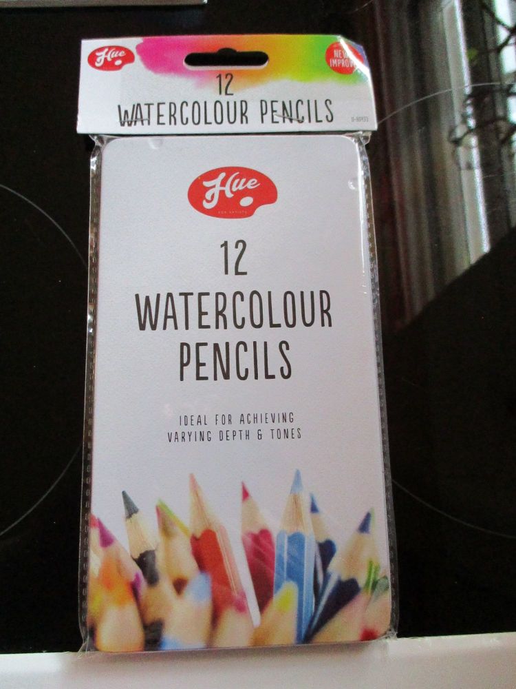 Hue 12pc Watercolour Pencils In Tin