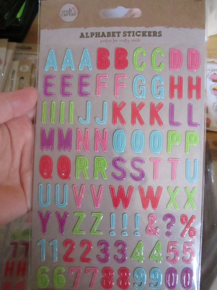 Multi-Coloured Alphabet Stickers - Craft Corner