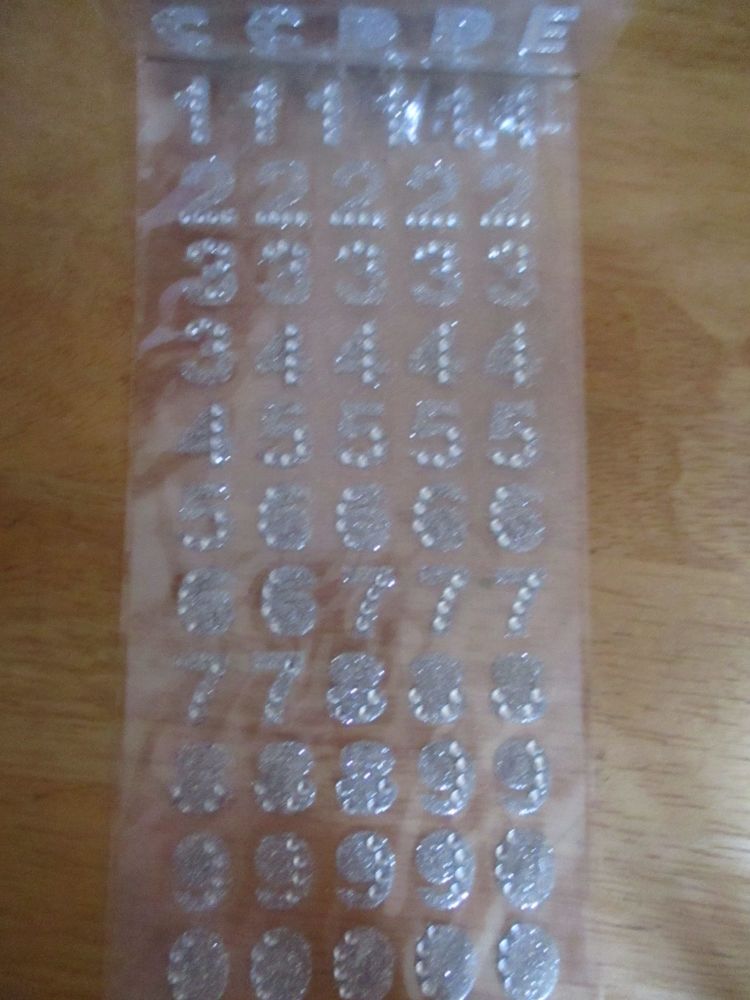 Diamante Clear Alphabet & Number Stickers - Craft Corner