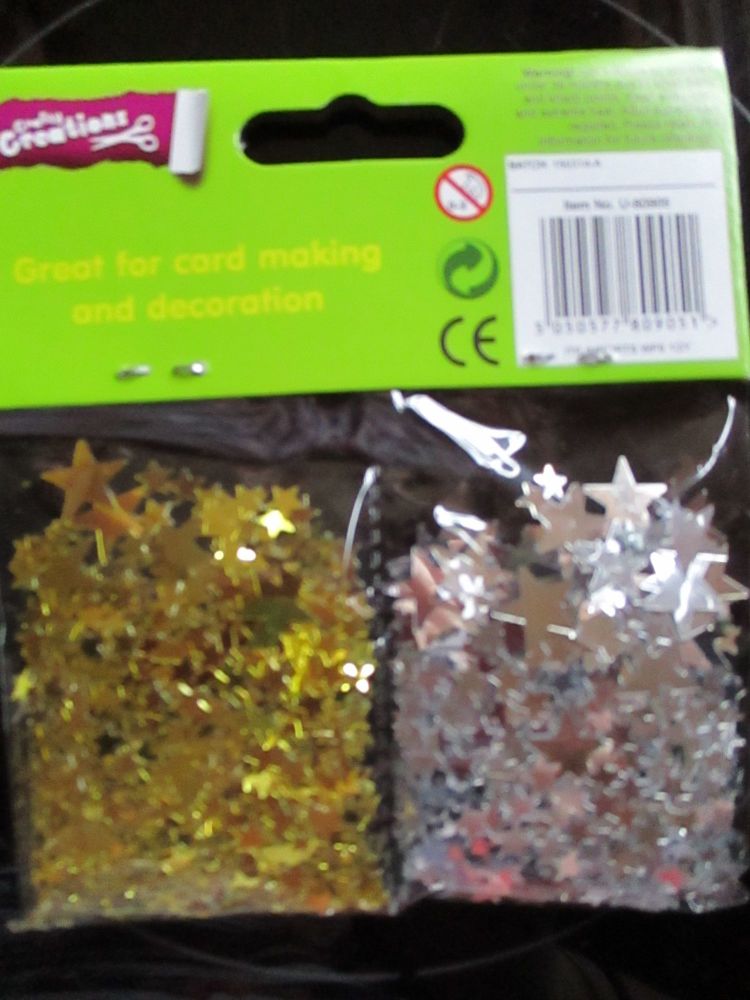 Gold & Silver Star Sequins 400pc - Crafty Creations