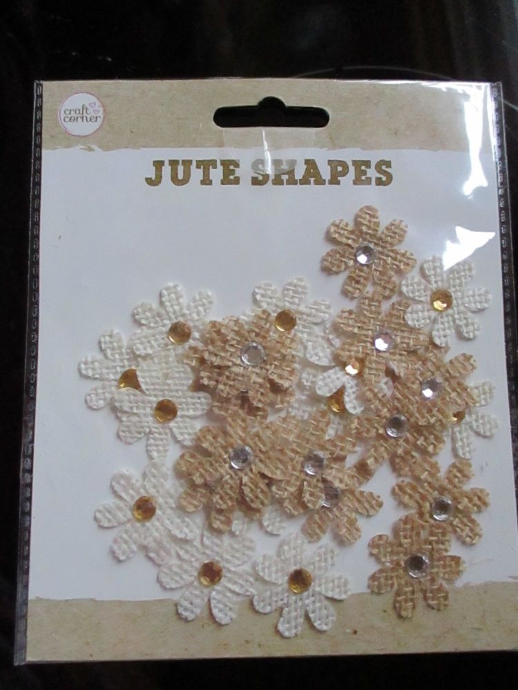 Mini Jewelled Daisies - Jute Shapes - Craft Corner