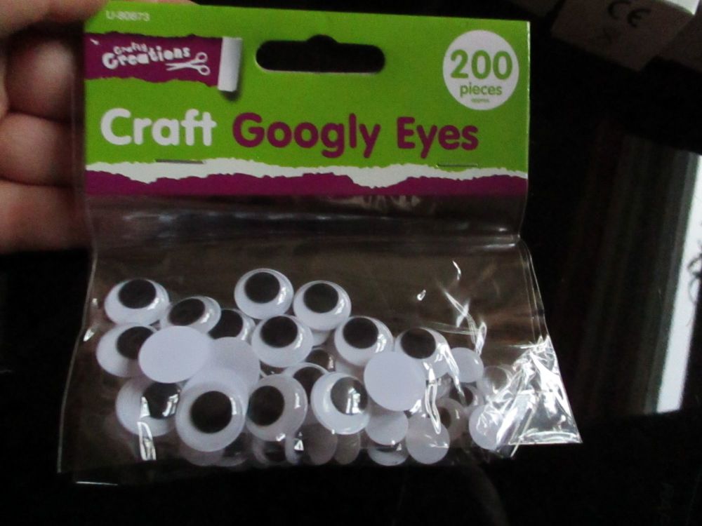 Craft Googly Eyes 200pc - Crafty Creations