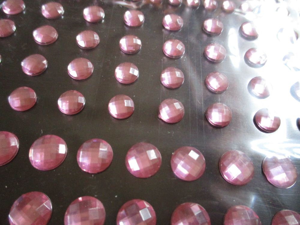 Pink Krystal Jewels 110pc Self Adhesive Gems - Crafty Creations