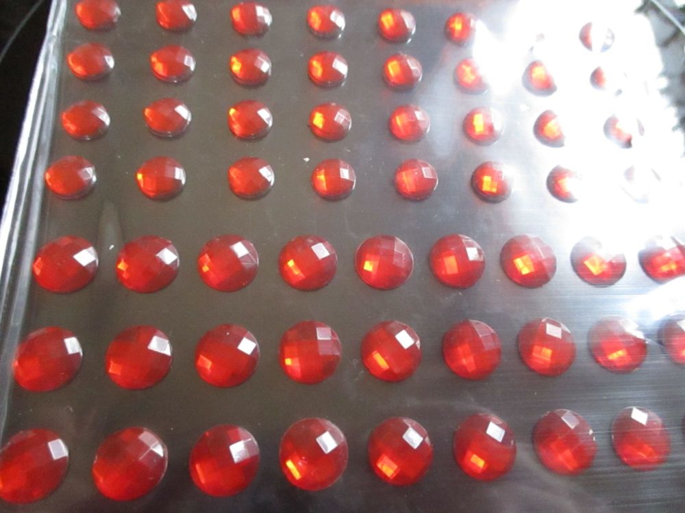 Red Krystal Jewels 110pc Self Adhesive Gems - Crafty Creations
