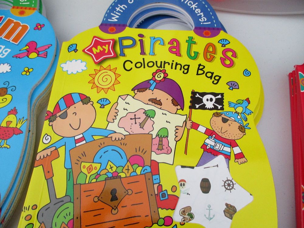 Die-cut A4 Carry Along My Pirates Colouring Bag - With Over 100 Stickers