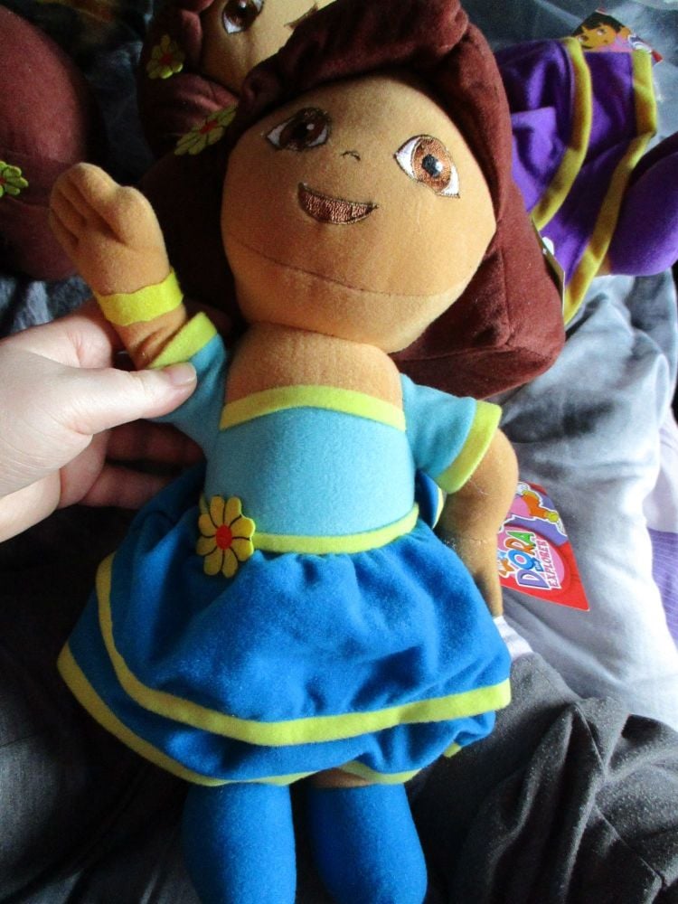 (*)Blue Fiesta Dress Dora - Nickelodeon Dora The Explorer - Soft Toy