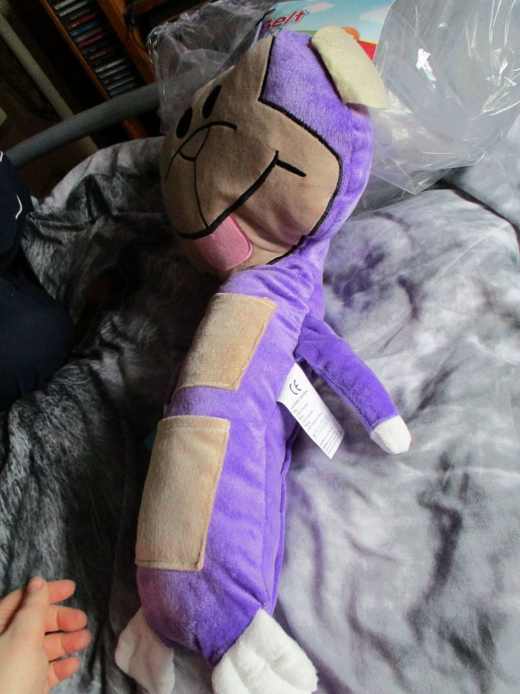 (*)Purple Monkey Giant Seat Belt Protector - Cuddle Kingdom - Soft Toy