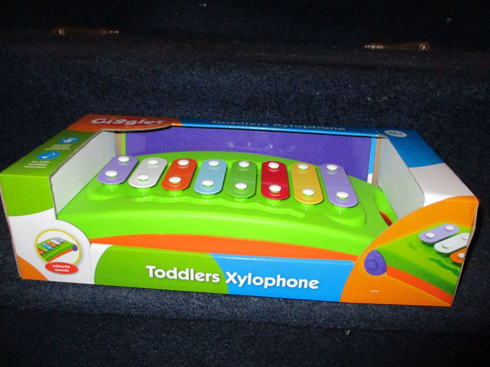 Jumbo Pull Along Plastic Wheeler Toddlers Xylophone - 36+ Months - Giggler