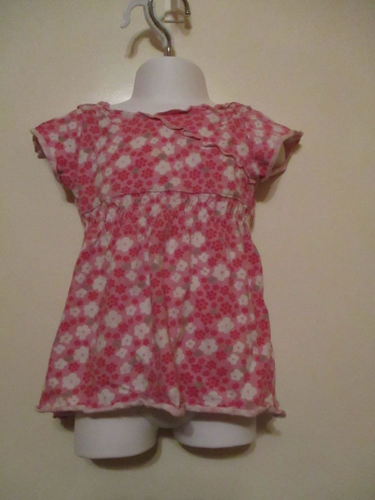 Stretchy Pink Floral Dress 2-3yrs Next