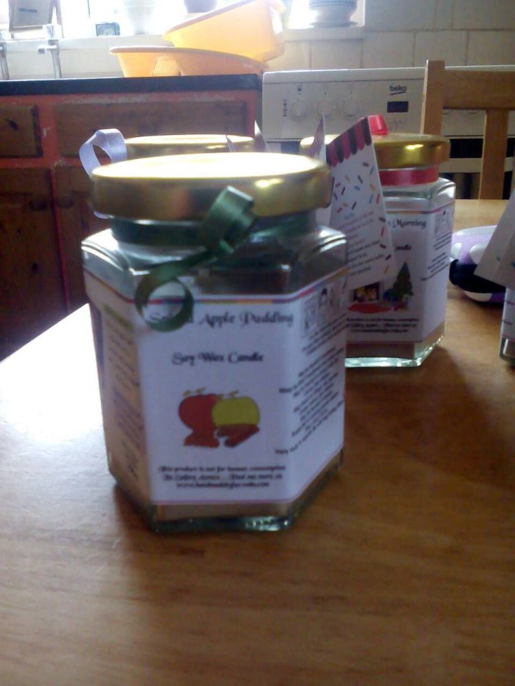 Spiced Apple Pudding Scented Soy Wax Candle 300g