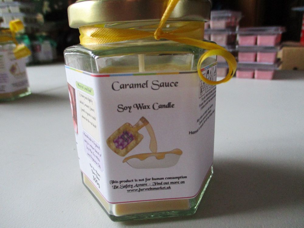 Caramel Sauce Scented Soy Wax Candle 300g