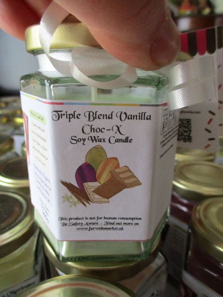 Triple Blend Vanilla Choc-X Scented Soy Wax Candle 300g