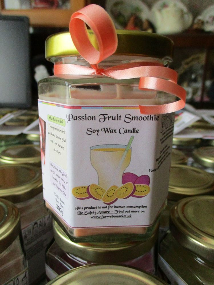Passion Fruit Smoothie Scented Soy Wax Candle 300g
