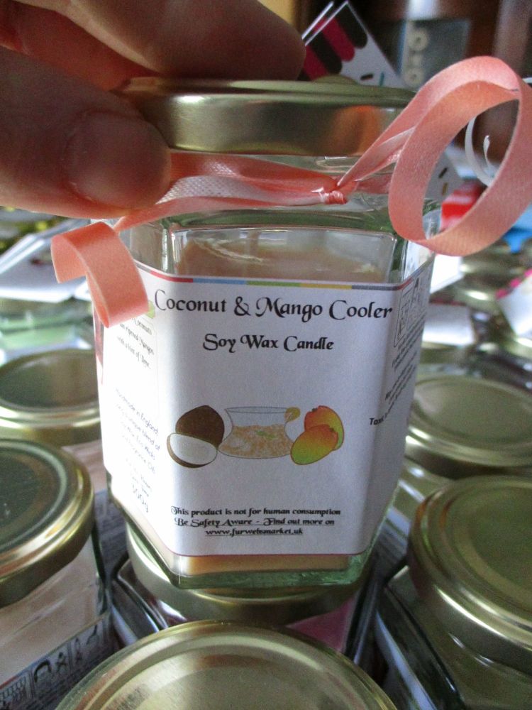 Coconut & Mango Cooler Scented Soy Wax Candle 300g