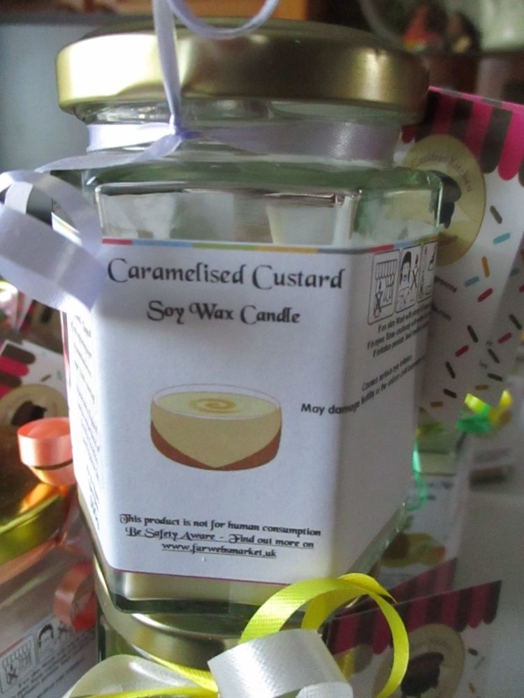 Caramelised Custard Scented Soy Wax Candle 300g