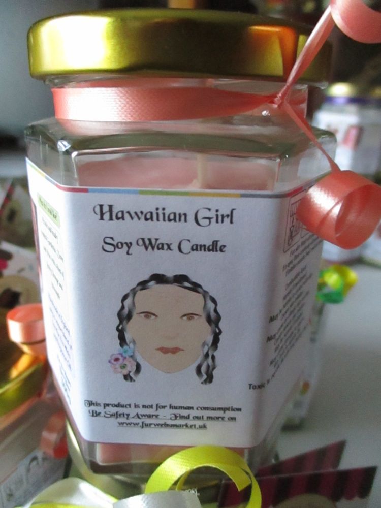Hawaiian Girl Scented Soy Wax Candle 300g