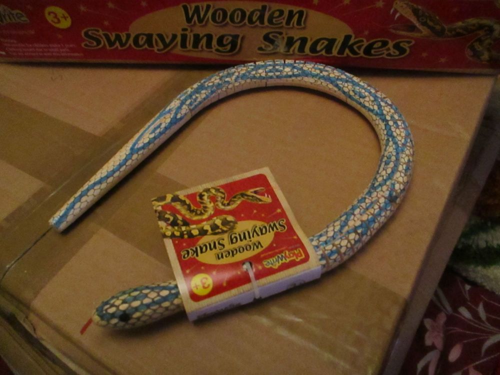 Light Blue Wooden Swaying Snake - Playwrite