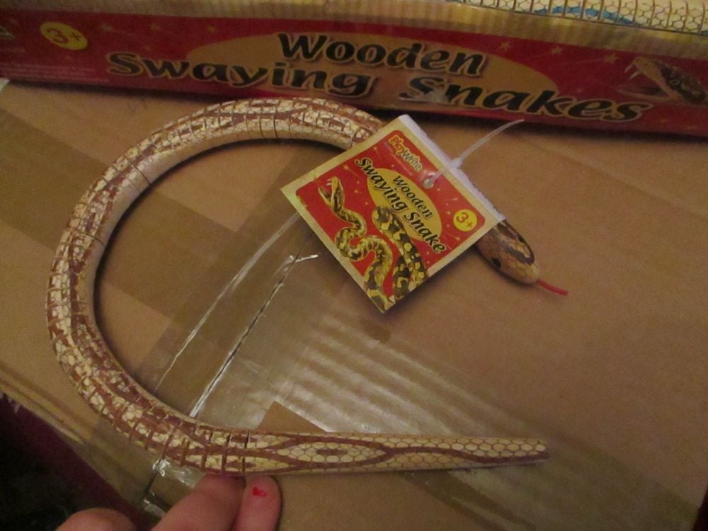 Light Brown Wooden Swaying Snake - Playwrite