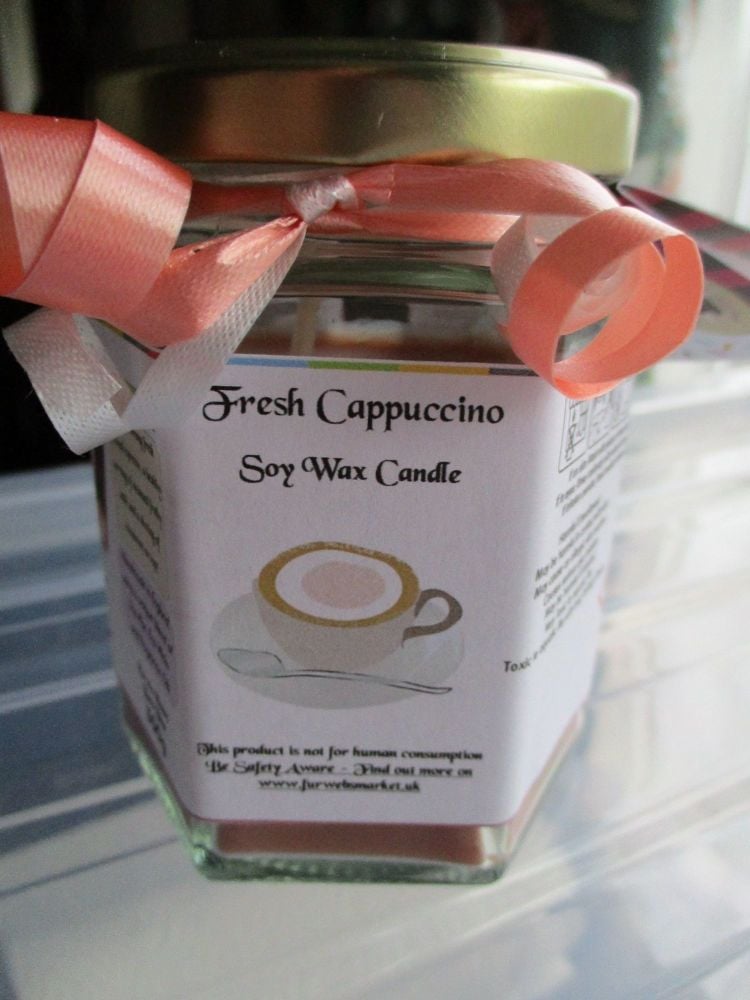Fresh Cappuccino Scented Soy Wax Candle 300g