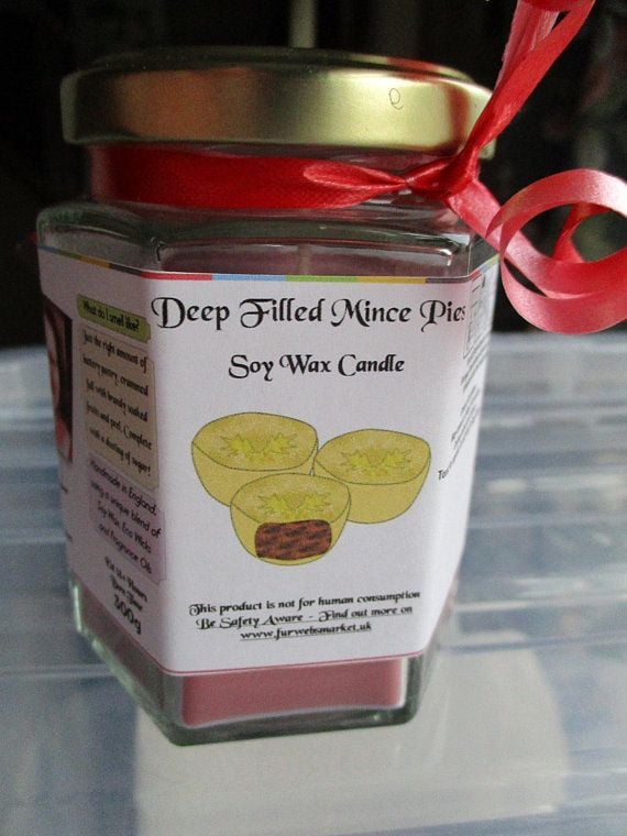 Deep Filled Mince Pies Scented Soy Wax Candle 300g
