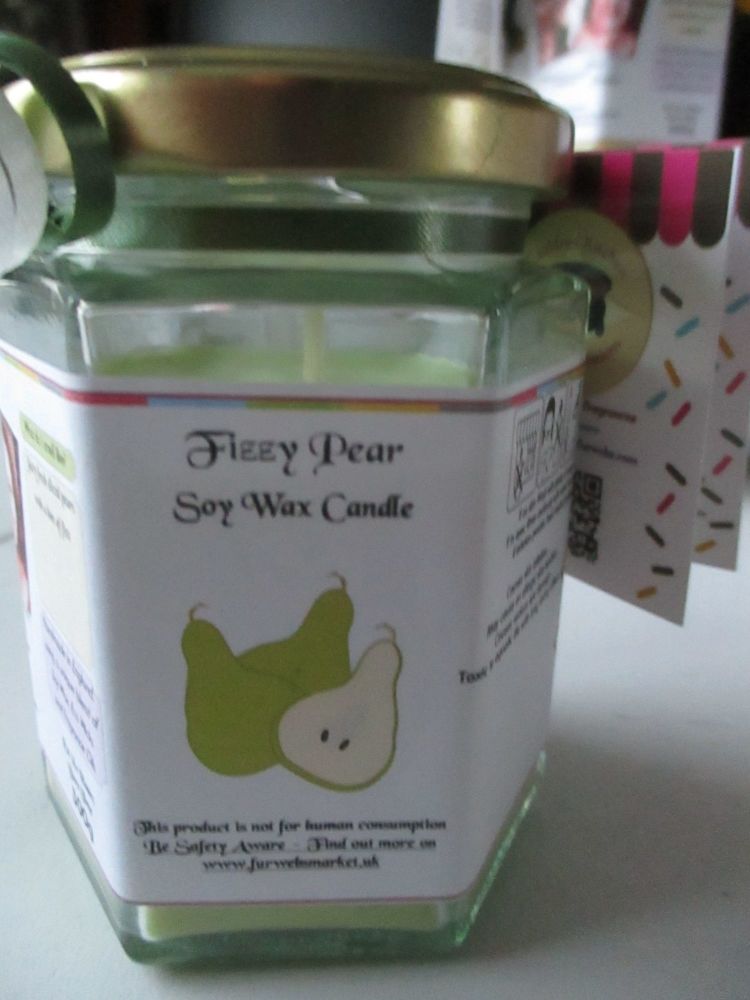 Fizzy Pear Scented Soy Wax Candle 300g